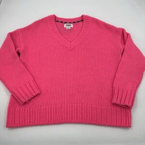 PINK Victoria Secret Dark Pink Knot Long Sleeve‎ Sweater Size S Small Logo